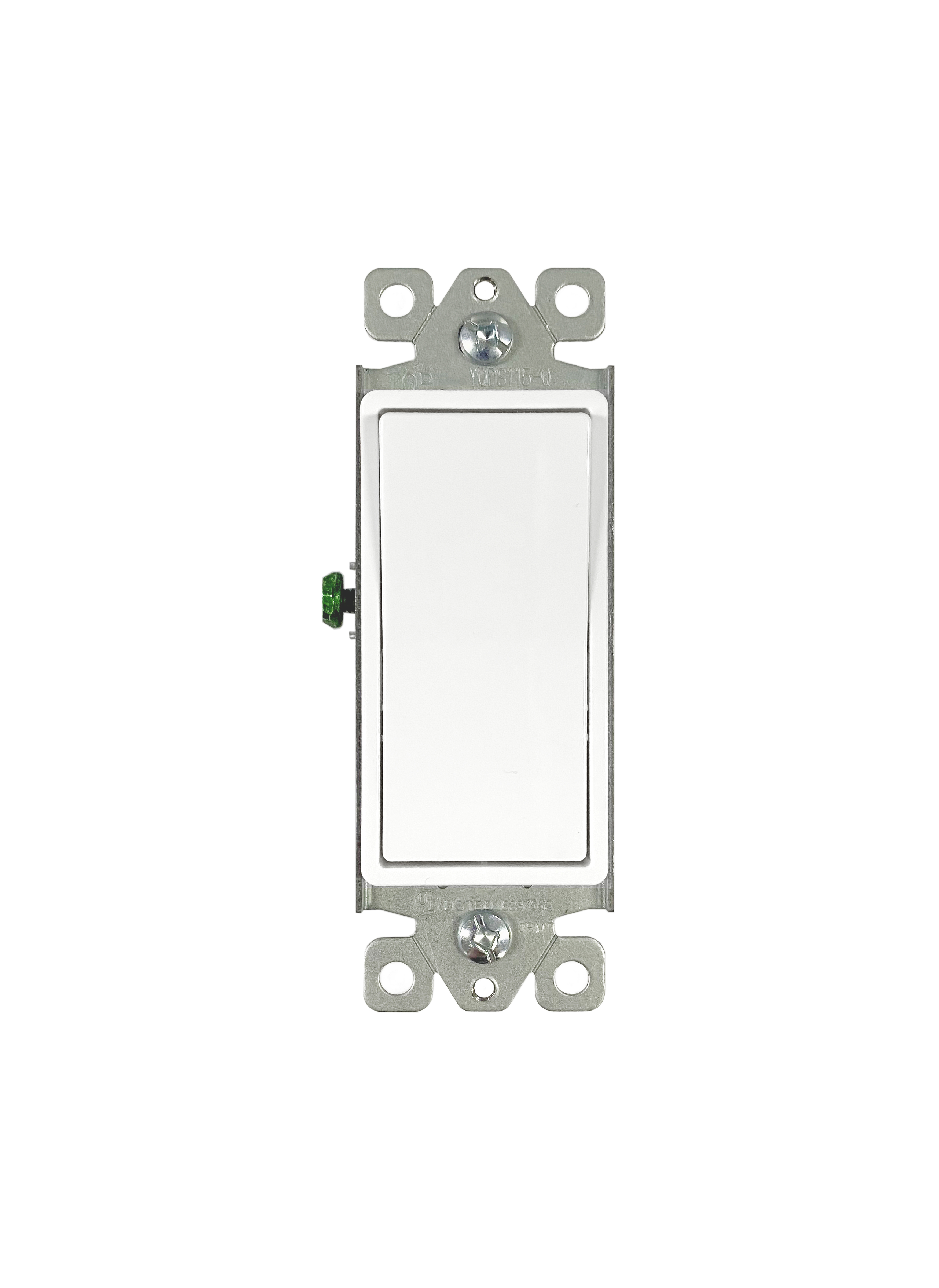 1 Pole White Rocker Light Switch - 8 Pack