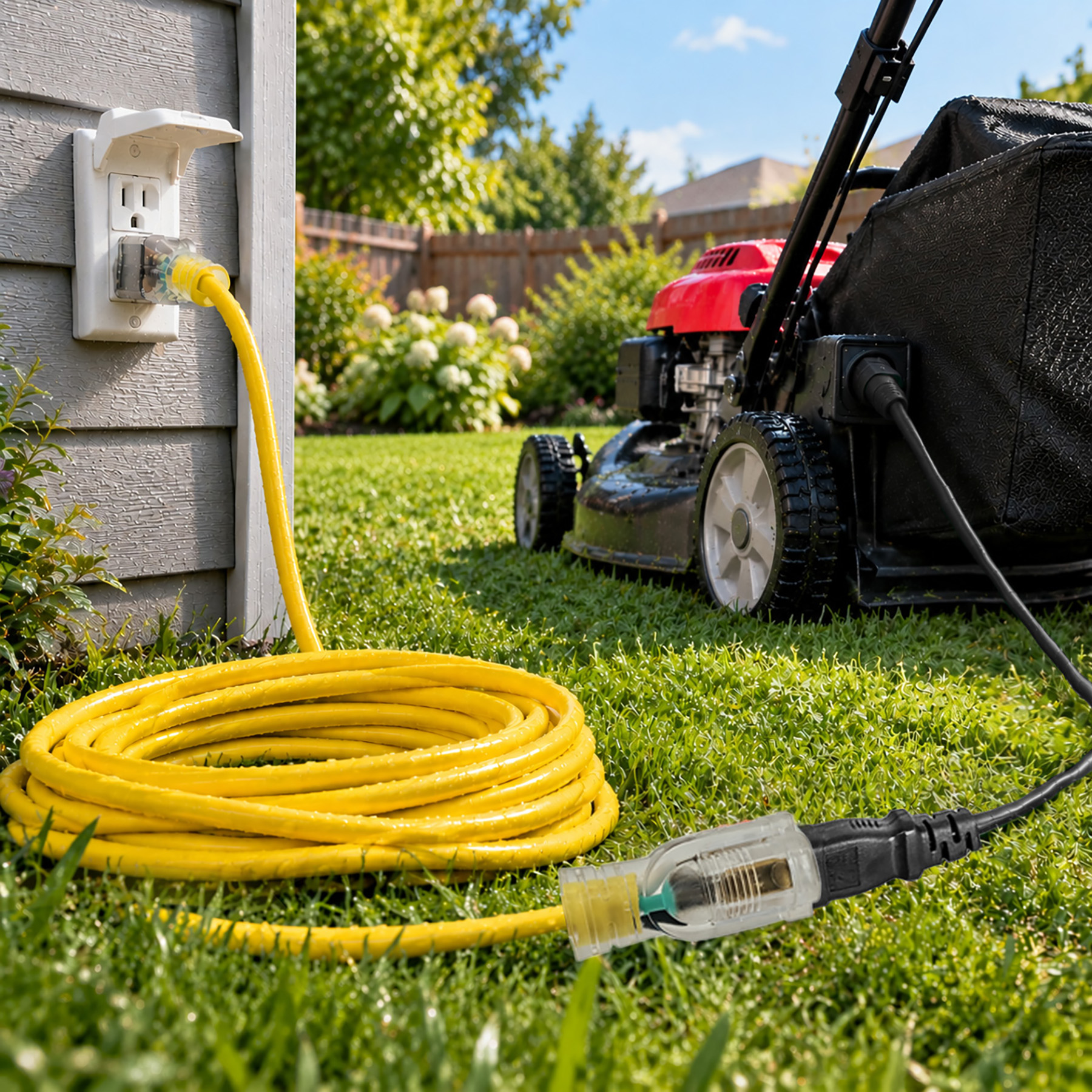 Yellow Heavy-Duty Outdoor Extension Cord
