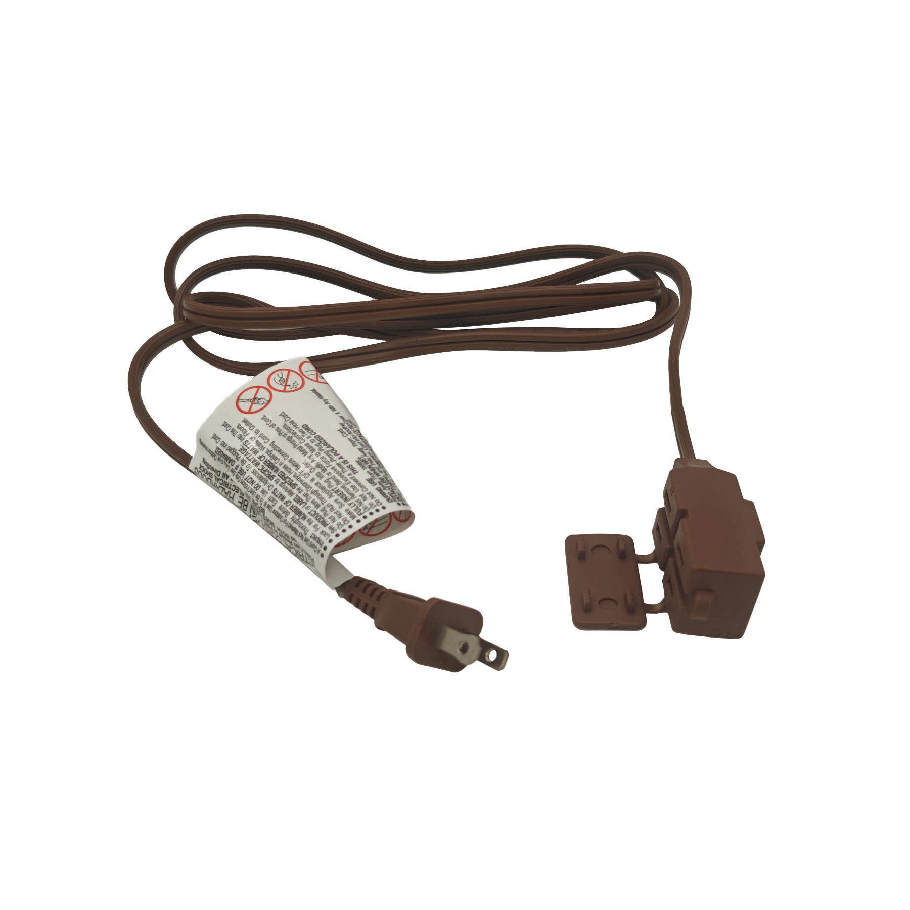 3-Outlet Light-Duty Brown Indoor Extension Cord
