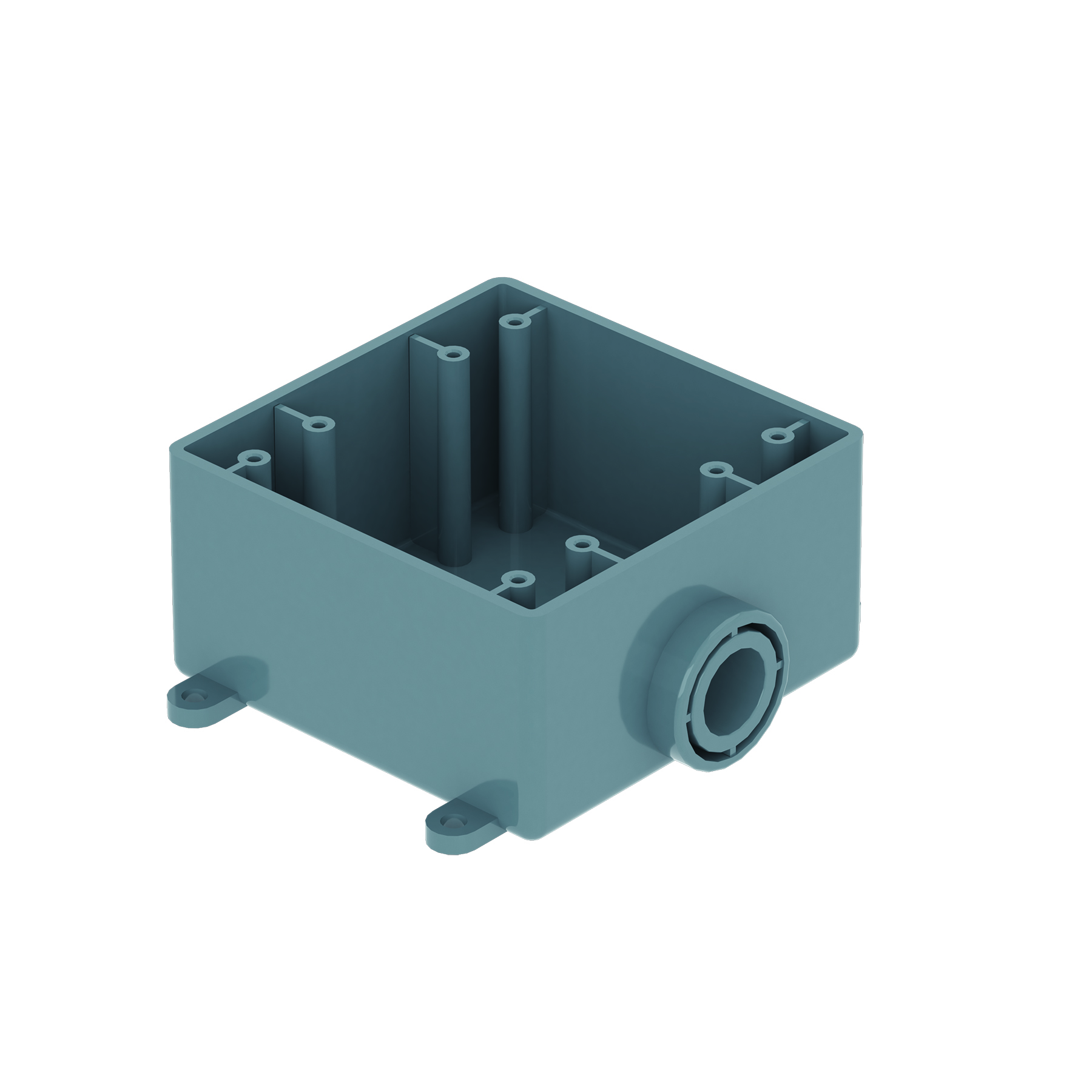 2-Gang 1-Hole F-Series PVC Electrical Box
