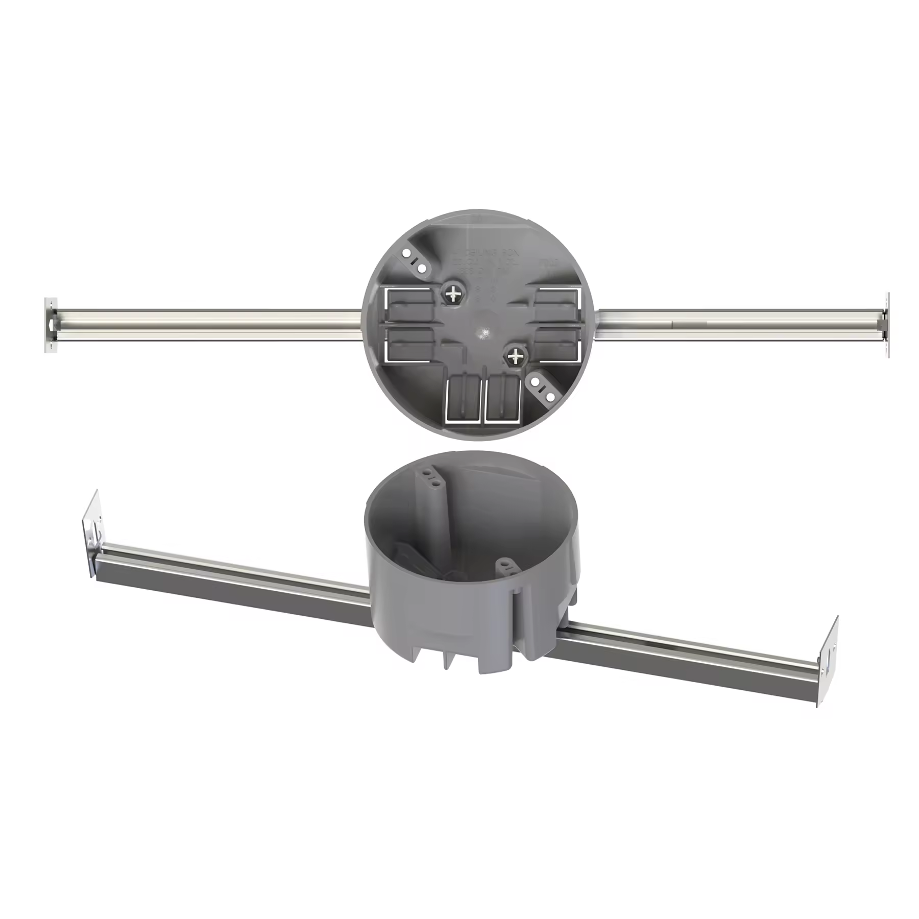 Round New Work Electrical Ceiling Box & Bracket