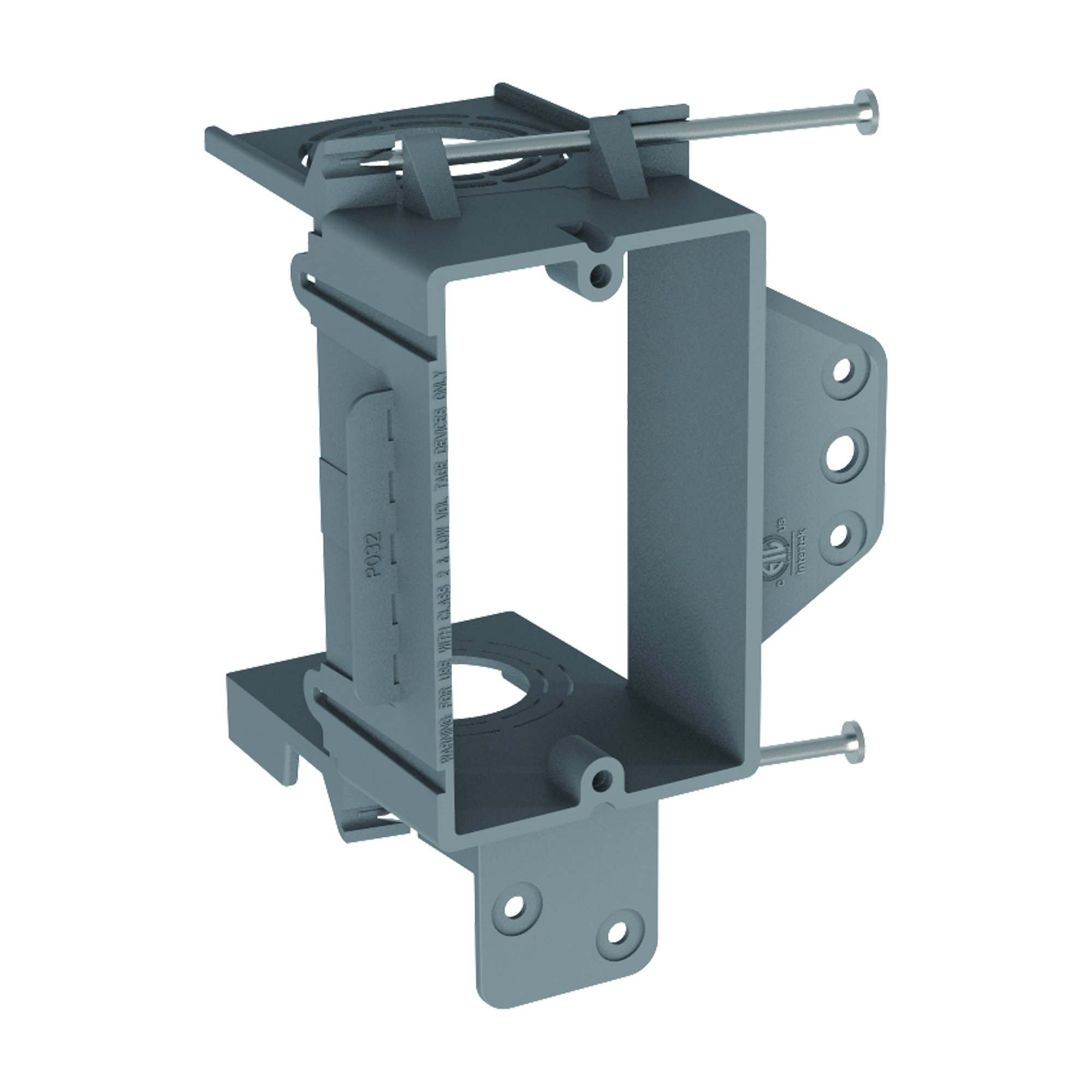 1-Gang Low Voltage PVC New Work Bracket — 1-Gang