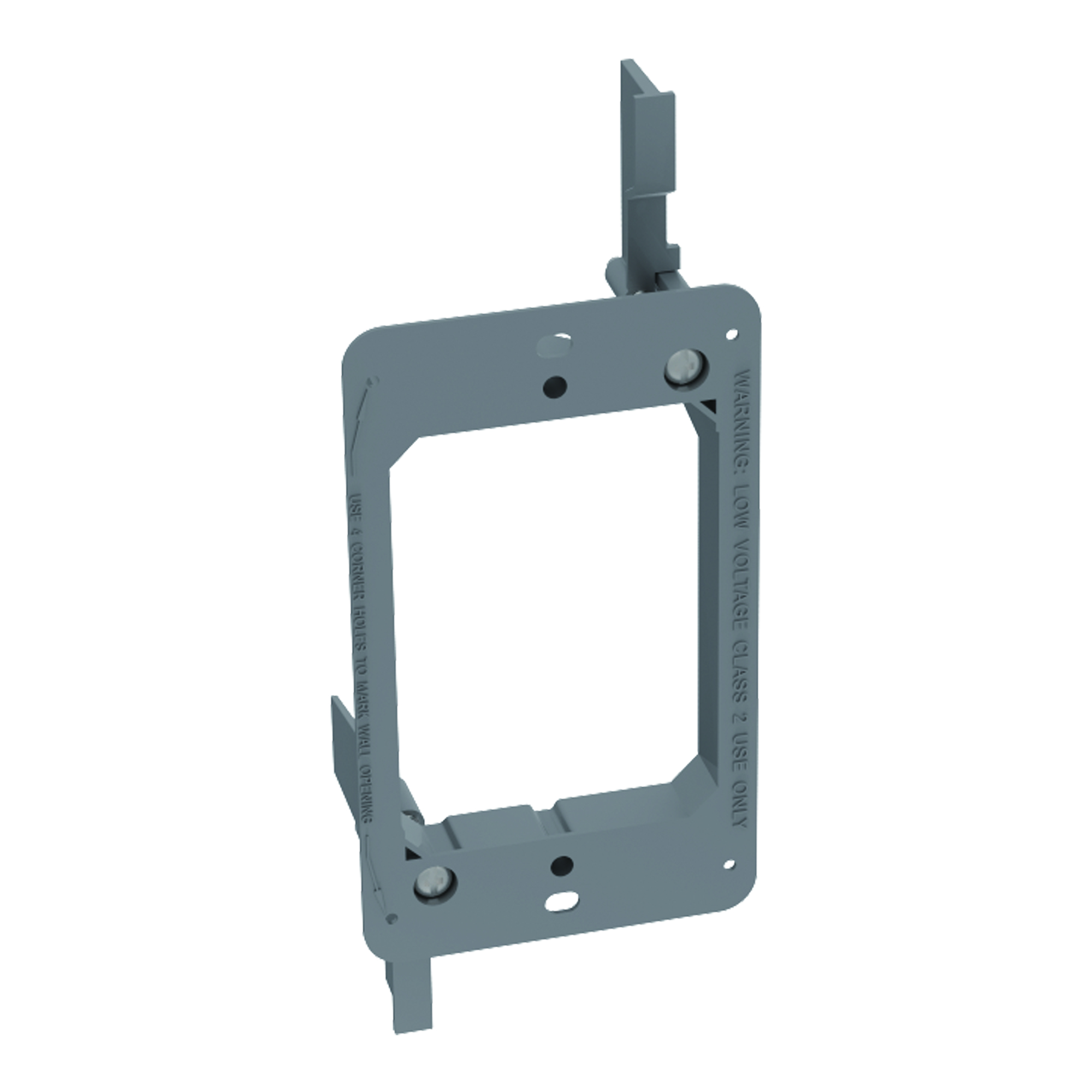 1-Gang Low Voltage PVC Old Work Bracket — 1-Gang