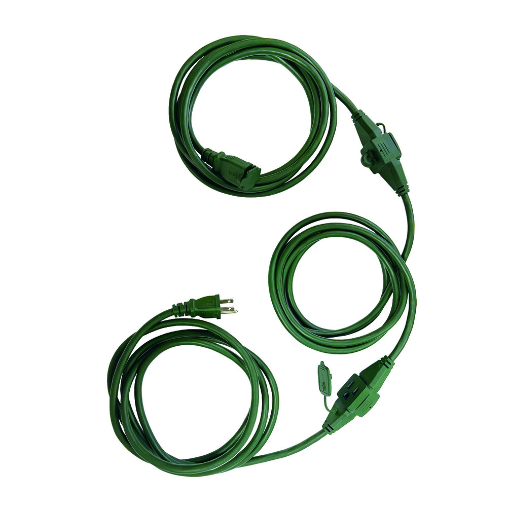 Medium-Duty Green Outdoor Extension Cord — 25'
