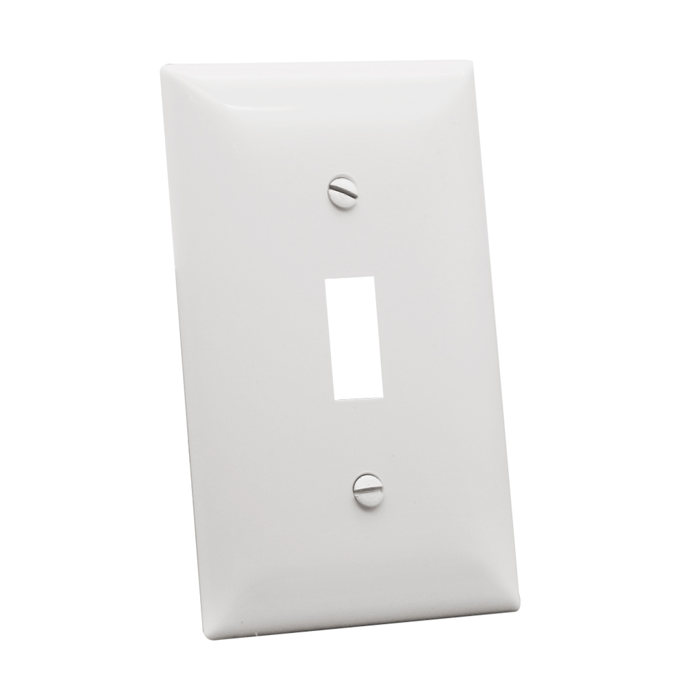 1-Gang Toggle Wall Plate — White