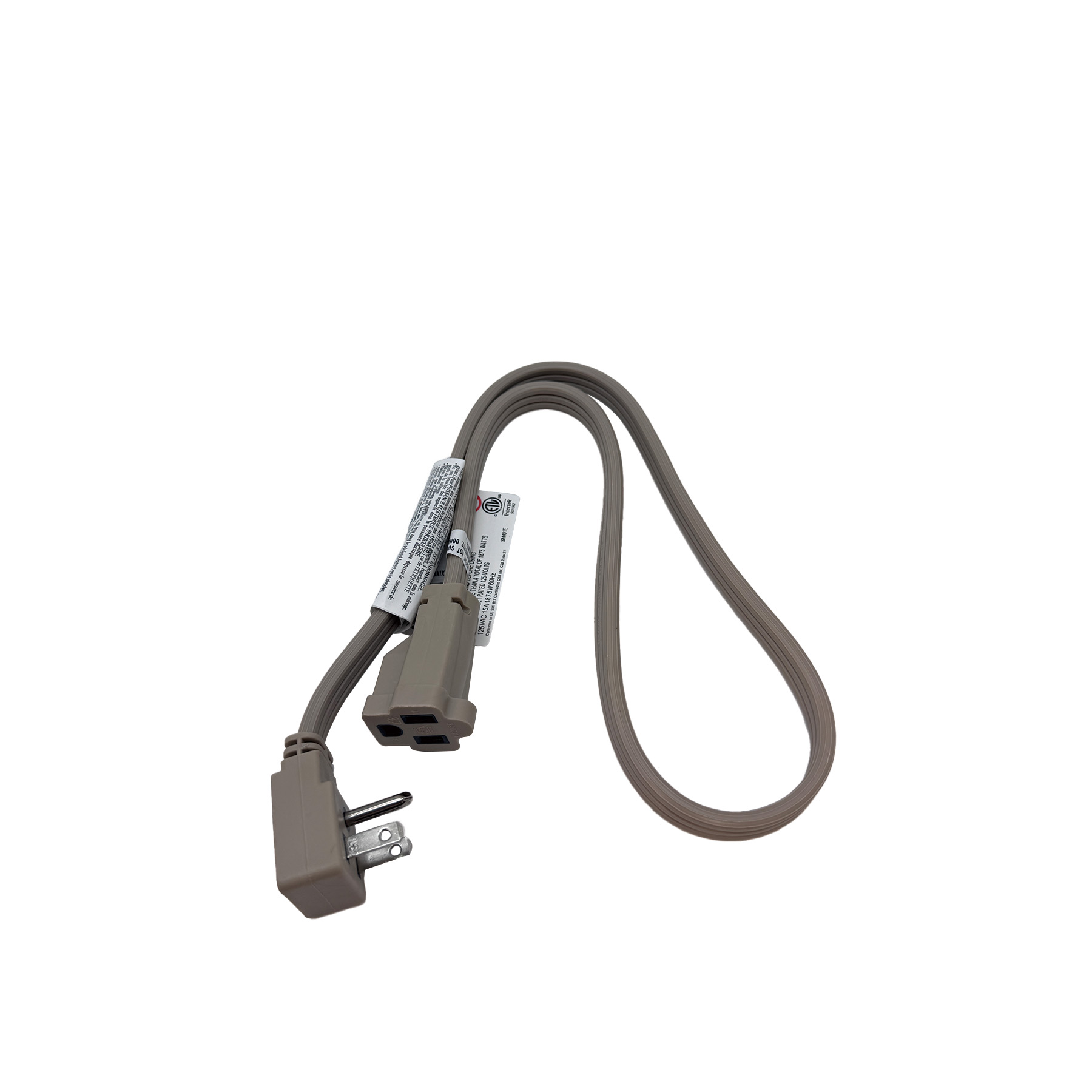 Medium-Duty Beige Indoor Appliance Extension Cord — 3‘